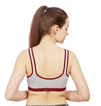 Stylish Maroon Cotton Solid Bras For Women-thumb3