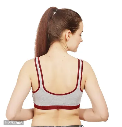 Stylish Maroon Cotton Solid Bras For Women-thumb4