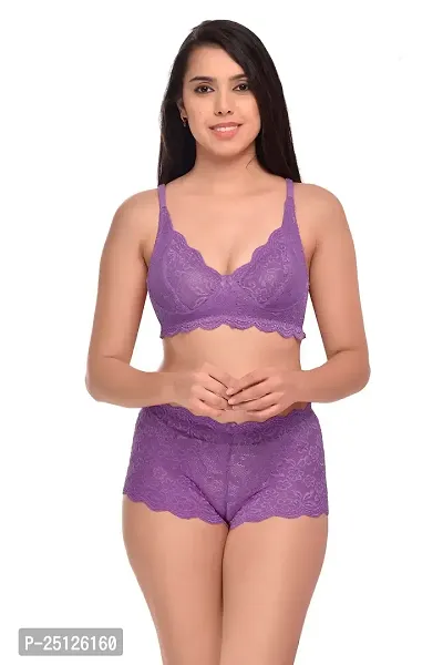 Stylish Multicoloured  Bra And Panty Set For Women Pack Of 2-thumb2