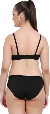 Stylish Black  Bra And Panty Set For Women-thumb3