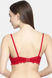 Stylish Red Cotton Solid Bras For Women-thumb3