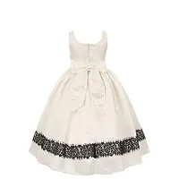 Ripening Baby Girls White Satin Round Neck Sleeveless Maxi Dress (BRP-171_4-5Yrs)-thumb1