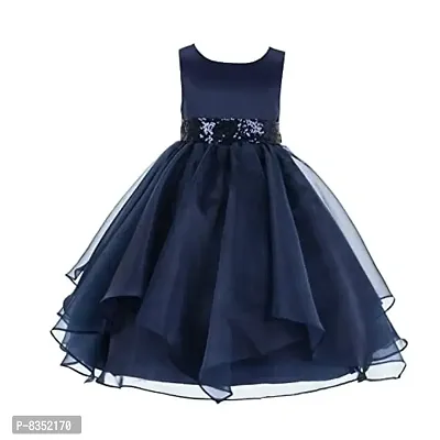 Wish littlle Baby Girls Gajri Tissue Net Fit and Flare Long Maxi Dress (WLT-1026_Kidswear)