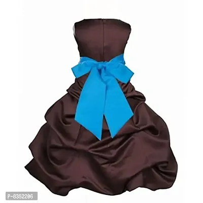 Wish littlle Baby Girl's Bubble Hem Knee Length Dress/Coffi Frock (WLT-1081_3-4Years Kidswear)-thumb2