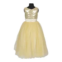 Wish Little Baby Girls Gold Sequin & Net Maxi Dress (WLT_012_10-11 Years)-thumb1