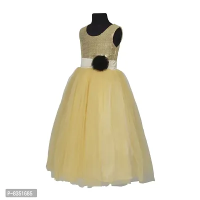 Wish Little Baby Girls Gold Sequin & Net Maxi Dress (WLT_012_10-11 Years)-thumb3