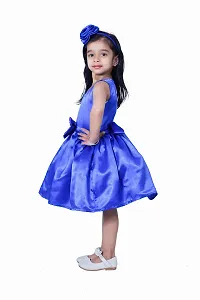 Wish Little Baby Girls Satin Frock (WLT-227_10-111 Year Royal Blue)-thumb3