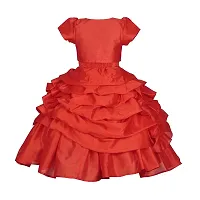 Ripening Baby Girls Red Gown Satin Maxi Dress (BRP-117_10-11Yrs)-thumb1