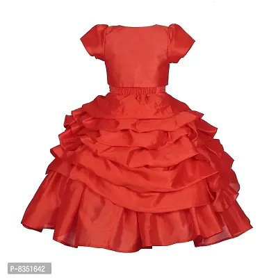 Ripening Baby Girls Red Gown Satin Maxi Dress (BRP-117_10-11Yrs)-thumb2