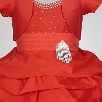 Ripening Baby Girls Red Gown Satin Maxi Dress (BRP-117_10-11Yrs)-thumb2