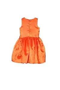 Wish Little Baby Girls Satin Mini Frock Dress (WLT-237_10-11 Year Orange Kidswear)-thumb1