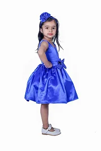 Wish Little Baby Girls Satin Frock (WLT-227_10-111 Year Royal Blue)-thumb2