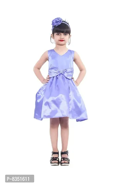 Wish Little Baby Girls Satin Mini Frock Dress (WLT-241_10-11 Year Lavinder Kidswear)