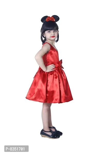 Wish Little Baby Girls Satin Mini Frock Dress (WLT-236_10-11 Year Red Kidswear)-thumb3