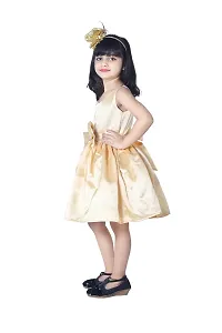 Wish Little Baby Girls Satin Mini Frock Dress (WLT-235_10-11 Year Golden Kidswear)-thumb3