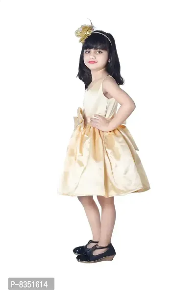 Wish Little Baby Girls Satin Mini Frock Dress (WLT-235_10-11 Year Golden Kidswear)-thumb4
