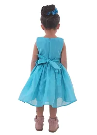 Ripening Baby Girls Blue Satin Frock Dress (BRP-137_7-8Yrs)-thumb1
