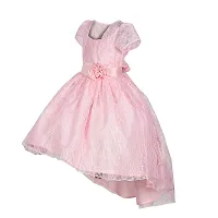 Ripening Baby Girls Baby Girl's Net Fit & Flare Maxi Dress (Baby Pink, 9-10 Years)-thumb2