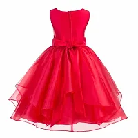 Wish littlle Synthetic a-line Dress (WLT-1075-8-9_Red_8-9 Years)-thumb1