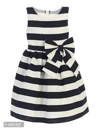 Ripening Baby Girls Multicolor Crepe Round Neck Sleeveless A-Line Dress