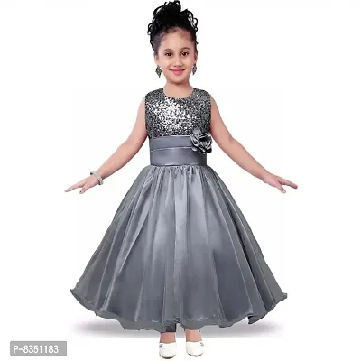 Ripening Baby Girls Baby Girl's Sequined Tissue Net Fit & Flare Maxi Dress-thumb0