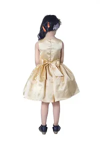 Wish Little Baby Girls Satin Mini Frock Dress (WLT-235_10-11 Year Golden Kidswear)-thumb1