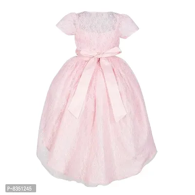 Ripening Baby Girls Baby Girl's Net Fit & Flare Maxi Dress (Baby Pink, 9-10 Years)-thumb2