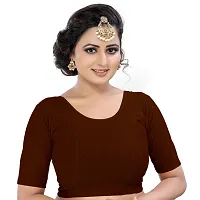 Stylish Cotton Maroon Saree With Blouse Piece-thumb1