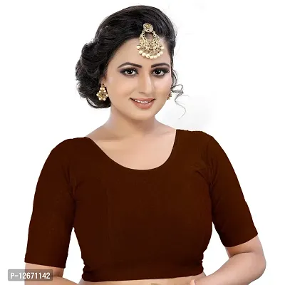 Stylish Cotton Maroon Saree With Blouse Piece-thumb2