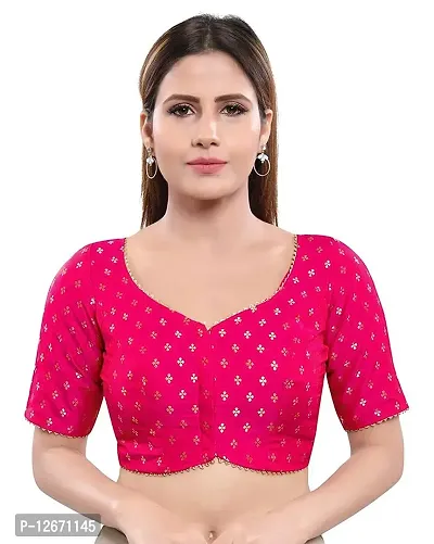 Stylish Cotton Pink Saree With Blouse Piece-thumb2