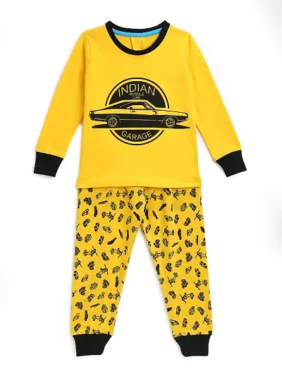 Kids Craft Fabric Car Print Boys Night Suit