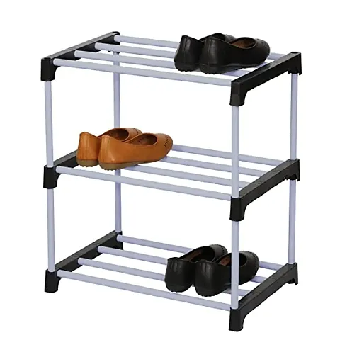 Durable 2 Layer Plastic Shoe Rack For Home Shoe Organizer