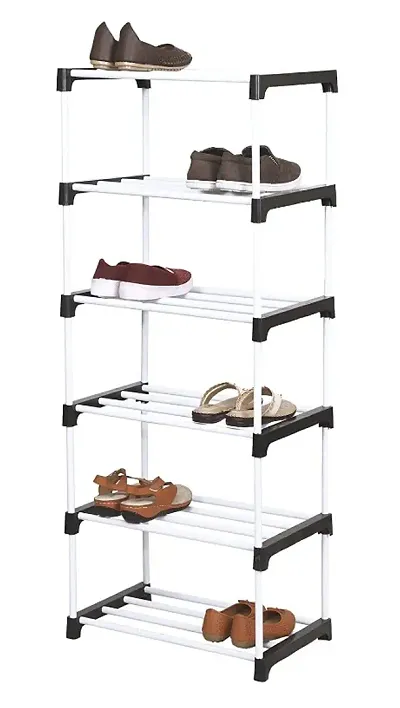 Durable 5 Layer Plastic Shoe Rack For Home Shoe Organizer