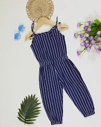 Fabulous Blue Rayon Printed Jumpsuit For Girls-thumb1