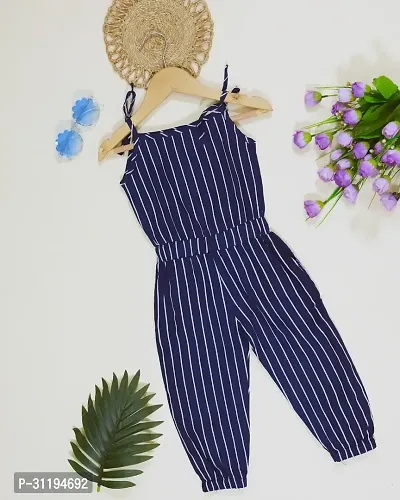 Fabulous Blue Rayon Printed Jumpsuit For Girls-thumb2