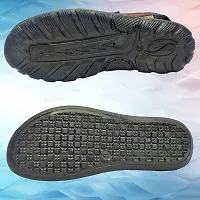 Stylish PVC Textured Comfort Sandal And Slipper Combo For Men-thumb1