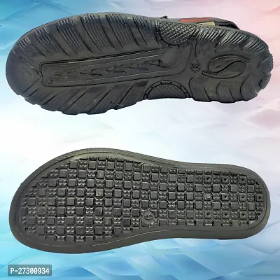 Stylish PVC Textured Comfort Sandal And Slipper Combo For Men-thumb2