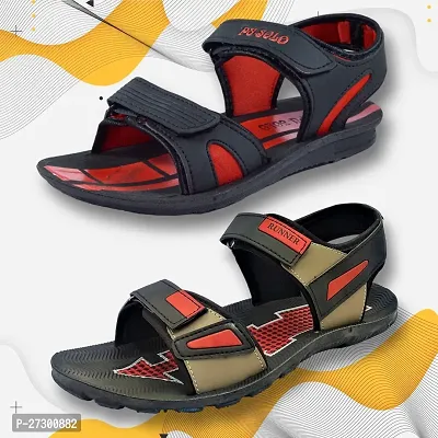 Stylish PVC Textured Comfort Sandal Combo For Men