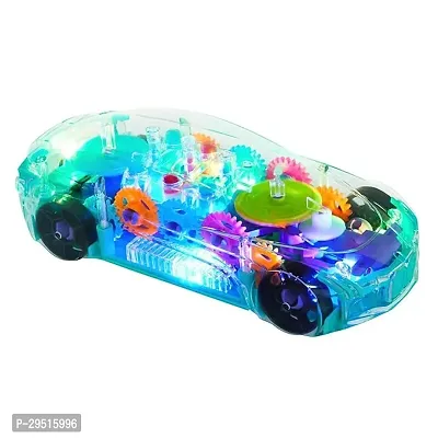 Transparent Concept Racing Car with 3D Flashing Led Lights Musical Car for Kids-thumb0