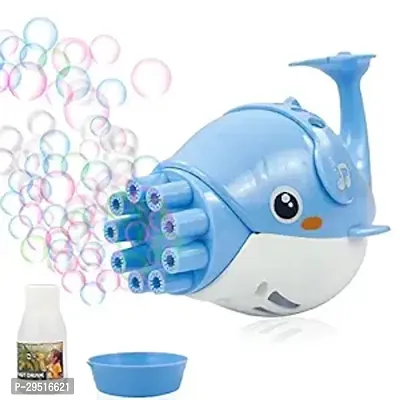 Dolphin Bubble Maker Gatling Bubble Gun for Kids with Refill Bubble