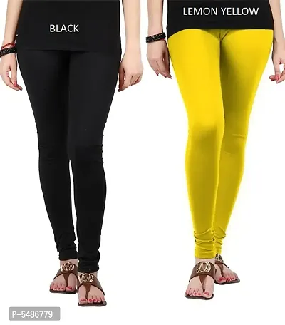 Buy Womens Cotton Lycra black leggings Online In India At