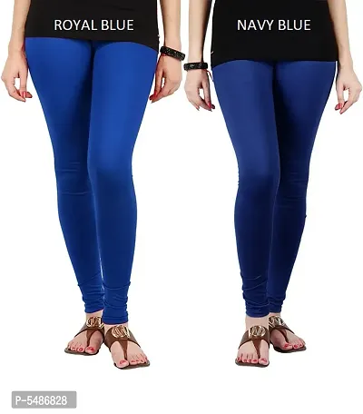 Buy Stylish Cotton Lycra Blend Solid Leggings For Women (Royal Blue, Navy  Blue) Online In India At Discounted Prices