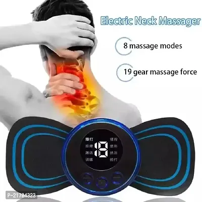 Wireless Portable Rechargeble Butterfly Full Body Massager for Pain Relief Neck Massager with EMS Technology Microcurrent Cervical Spine Massager for Body Pain