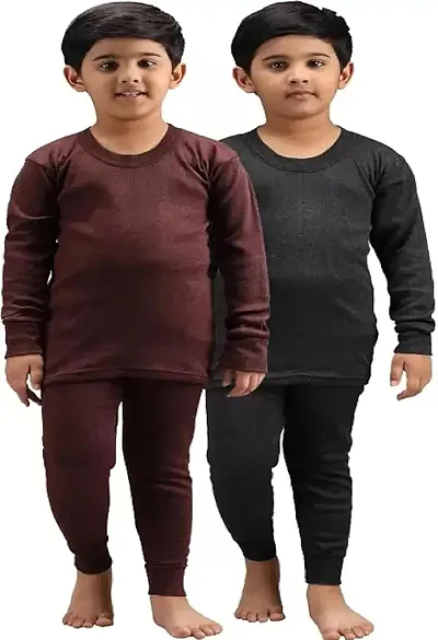 Thermal Wear Top Pajama Set for Boys, Girls, Kids Baby (Pack of 2 Set)