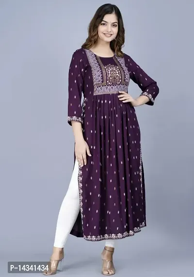 Stylish Rayon Nyra Cut Kurti For Women-thumb0