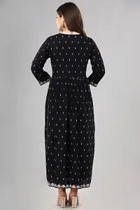 Black Rayon Printed Kurtas For Women-thumb2