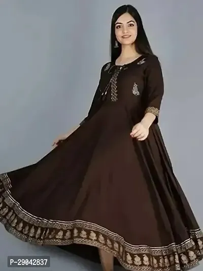 Fancy Rayon Ethnic Gowns For Women-thumb0