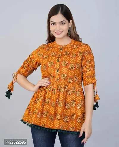 Fancy Rayon Printed Kurtas For Women-thumb0