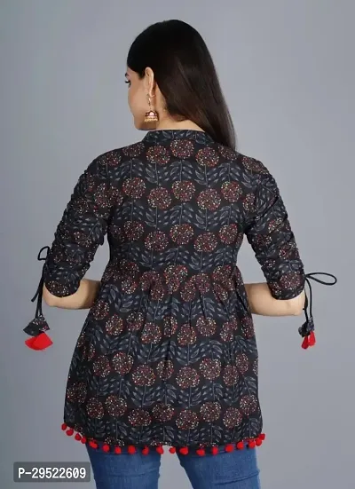 Fancy Rayon Printed Kurtas For Women-thumb4