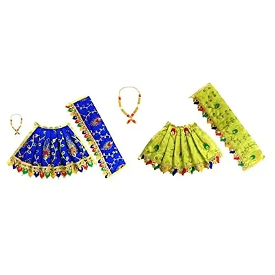 Buy MURLIWALE MATA Rani Vastra, Devi MATA Poshak, Durga MATA Dress, Radha  Rani Poshak for Standing Idol, Made of Silk Cloth. Combo of 1 Dress and 1  Mala. Dress Size: Lehenga 4